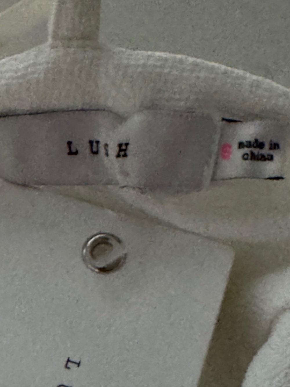 New W/Tags Lush Off-White Halter Embroidered Bodice Mini Dress Size Small - Picture 10 of 12